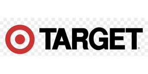 Target logo with red bullseye icon on transparent background